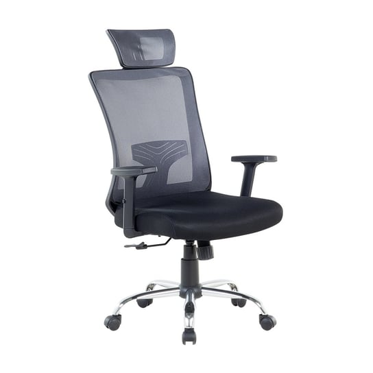 Krzesło biurowe regulowane szaro-czarne NOBLE Beliani