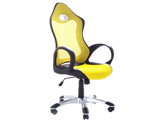 Krzesło biurowe regulowane żółte iCHAIR Beliani