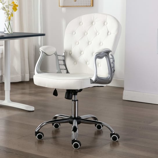 Krzesło biurowe VIDAXL, białe, 58x61x101 cm vidaXL