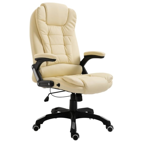 Krzesło biurowe vidaXL, kremowe, 119x64x68 cm vidaXL