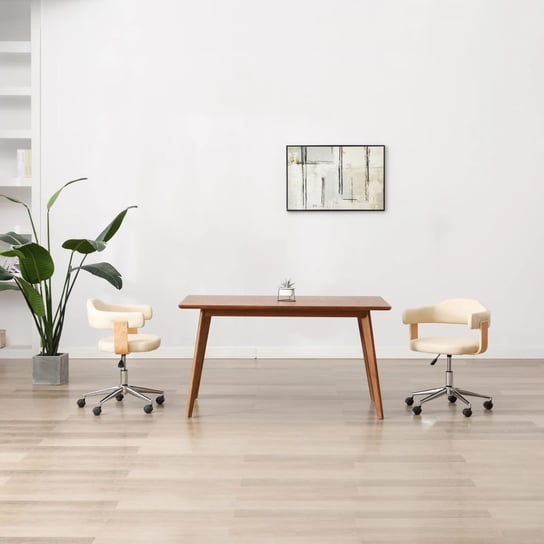 Krzesło biurowe VIDAXL, kremowe, 49,5x51,5x115,5 cm vidaXL