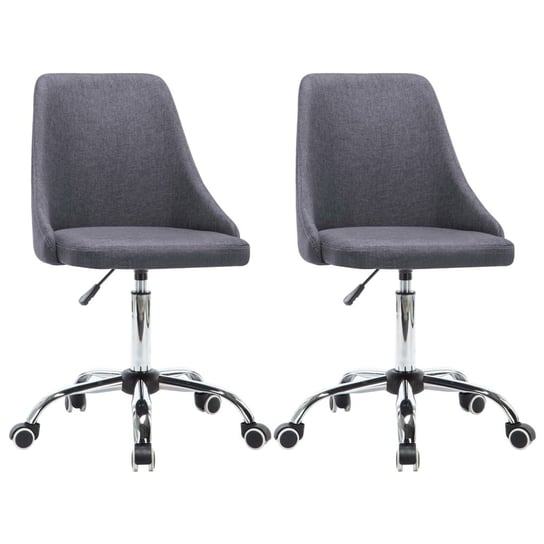 Krzesło biurowe vidaXL, szare,50x58,5x84 cm, 2 szt. vidaXL