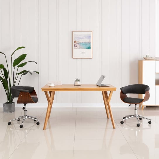 Krzesło biurowe VIDAXL, szare, 59,5x58x74 cm vidaXL