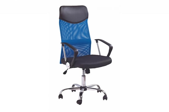 Krzesło biurowe z membraną niebieskie ZALUS Konsimo
