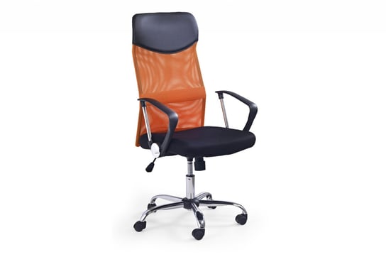 Krzesło biurowe z membraną pomarańczowe ZALUS Konsimo