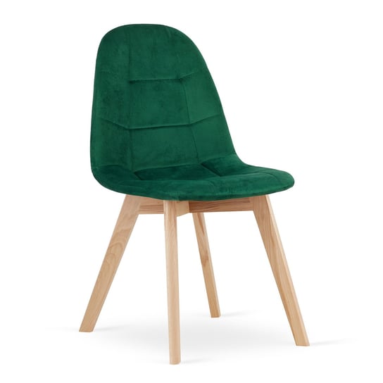 Krzesło BORA - aksamit ciemna zieleń Leobert