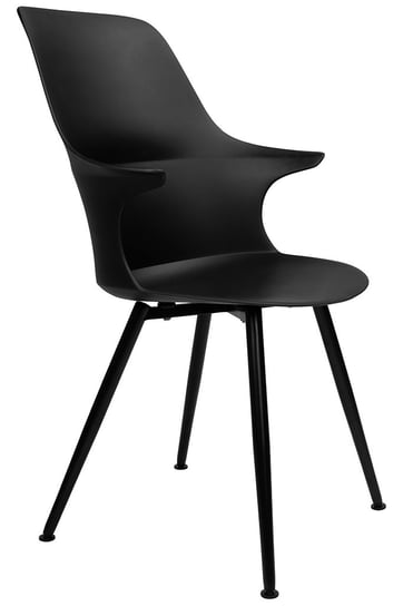 Krzesło BRAZO HIGH czarne  - polipropylen, metal King Home