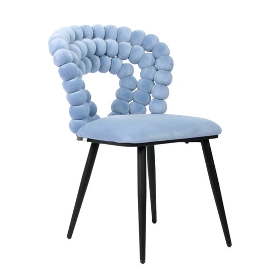 Krzesło BUBBLE VERSE welurowe turkusowe 48x65x81 cm HOMLA Homla
