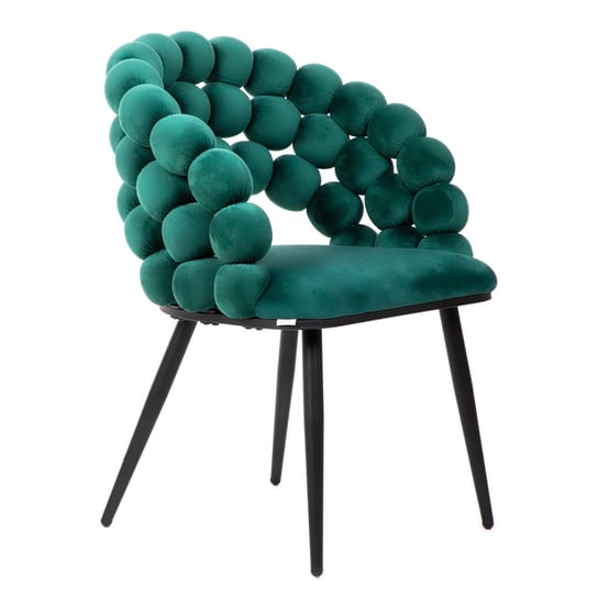 Krzesło BUBBLE welurowe zielone 57,5x61x81,7cm HOMLA Homla