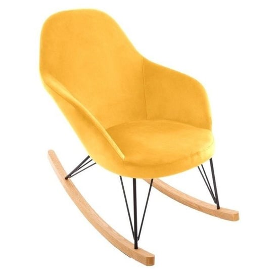 Krzesło bujane BUJAK, żółte, 65x89x95 cm MIA home