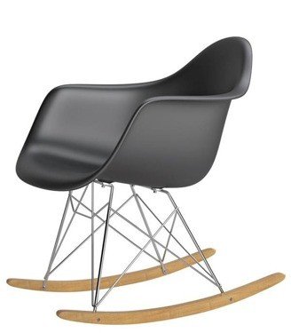 Krzesło bujane D2 DESIGN PO18, czarne, 63x44x69 cm D2.DESIGN