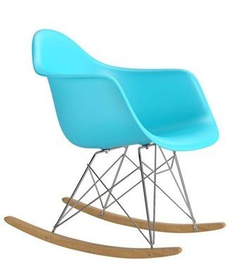 Krzesło bujane D2 DESIGN PO18, niebieskie, 63x44x69 cm D2.DESIGN