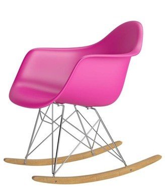 Krzesło bujane D2 DESIGN PO18, różowe, 63x44x69 cm D2.DESIGN