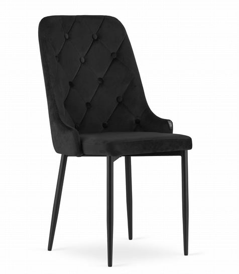 Krzesło CAPRI - aksamit czarny Leobert