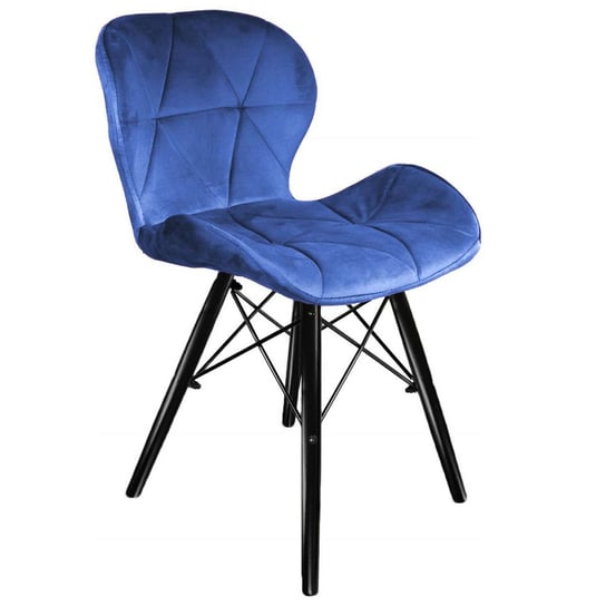 Krzesło ciemno niebieskie welur do salonu do jadalni do kuchni BEGRYF BEGRYF