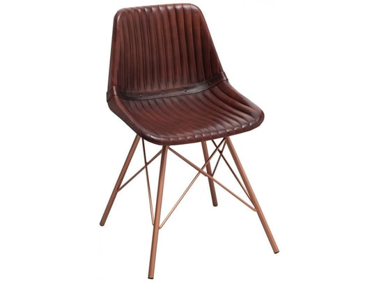 Krzesło Cirullo brązowe skóra naturalna Invicta Interior