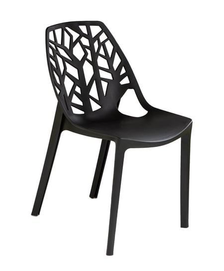 Krzesło COZY ZONE Ilex, czarne, 82,5x57x57 cm Cozy Zone