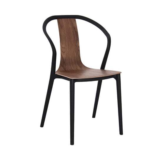 Krzesło D2 DESIGN Bella, brązowo-czarne, 52x56x88,5 cm D2.DESIGN