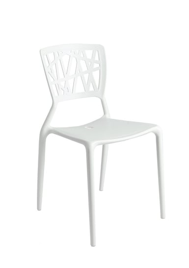 Krzesło D2 DESIGN Bush, białe, 41x42x84 cm D2.DESIGN