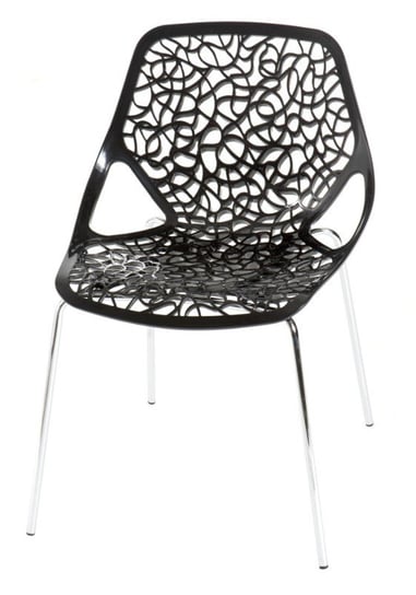 Krzesło D2 DESIGN Cepelia, czarne, 55x57x82 cm D2.DESIGN