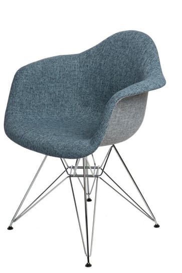 Krzesło D2 DESIGN DAR Duo, niebiesko-szare, 80x64x45 cm D2.DESIGN