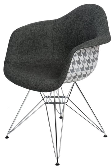 Krzesło D2 DESIGN Dar Pattern, szare, 80x64x45 cm D2.DESIGN