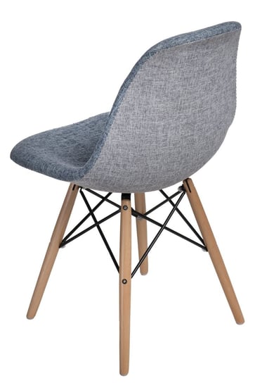 Krzesło D2 DESIGN Duo, niebiesko-szare, 80x45x56 cm D2.DESIGN