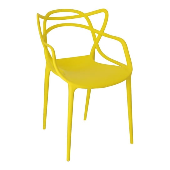 Krzesło D2 DESIGN Lexi, żółte, 40x52x82 cm D2.DESIGN