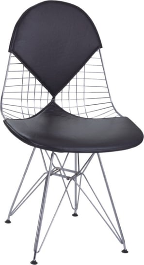Krzesło D2 DESIGN Net double, czarno-srebrne, 87x50x52 cm D2.DESIGN