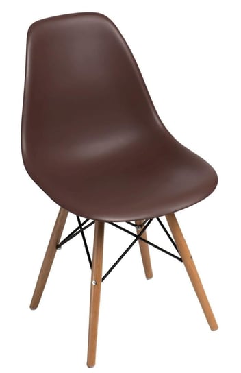 Krzesło D2 DESIGN P016W, brązowe, 80x45x54 cm D2.DESIGN