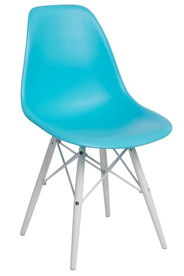 Krzesło D2 DESIGN P016W, niebieskie, 80x45x54 cm D2.DESIGN