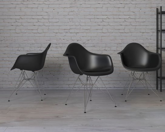 Krzesło D2 DESIGN P018, czarne, 47x62x80 cm D2.DESIGN