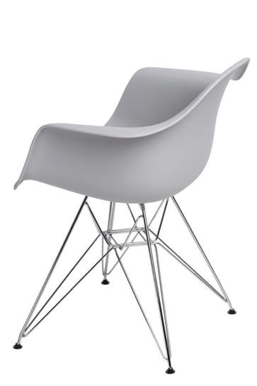 Krzesło D2 DESIGN P018, jasnoszare, 47x62x80 cm D2.DESIGN