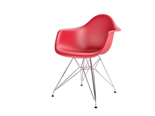 Krzesło D2 DESIGN P018PP, czerwone, 47x62x80 cm D2.DESIGN