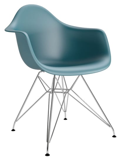 Krzesło D2 DESIGN P018PP, niebieskie, 47x62x80 cm D2.DESIGN