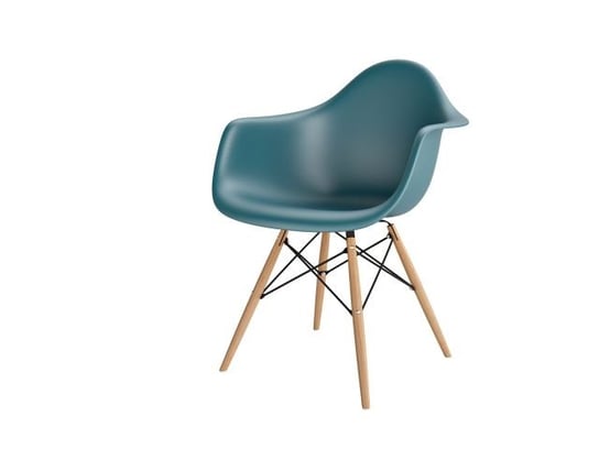 Krzesło D2 DESIGN P018W, niebieskie, 47x62x80 cm D2.DESIGN