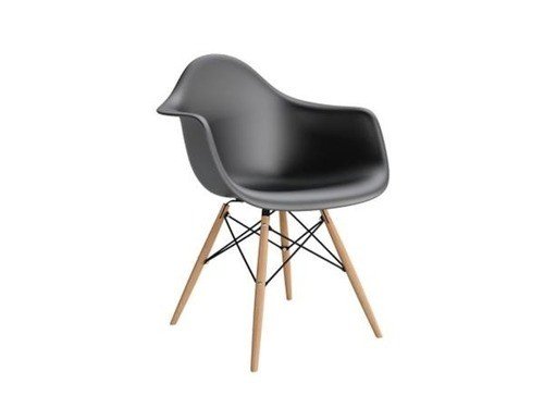 Krzesło D2 DESIGN P018W PP, czarne, 62x47x80 cm D2.DESIGN