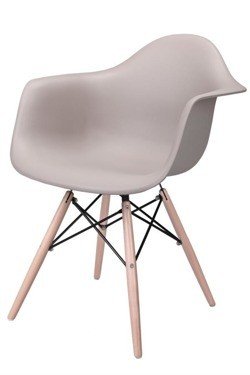 Krzesło D2 DESIGN P018W PP, szare, 62x47x80 cm D2.DESIGN