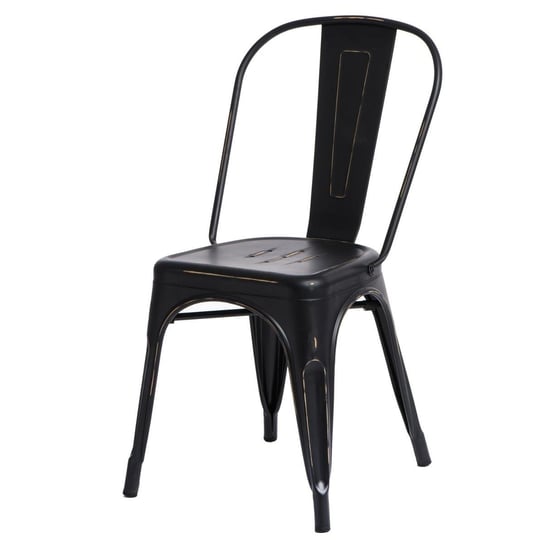 Krzesło D2 DESIGN Paris Antique, czarne, 45x50x85,5 cm D2.DESIGN