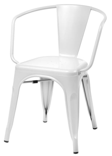 Krzesło D2 DESIGN Paris Arms, białe, 52x54x73 cm D2.DESIGN