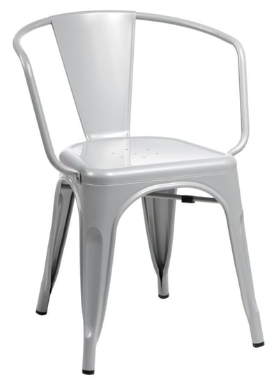 Krzesło D2 DESIGN Paris Arms, szare, 52x54x73 cm D2.DESIGN