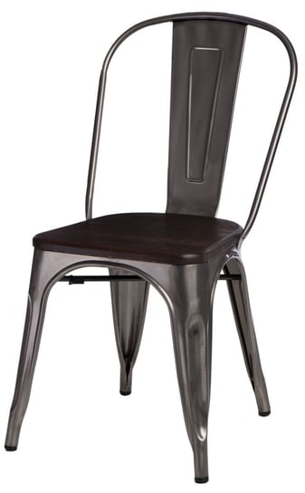 Krzesło D2 DESIGN Paris Wood, ciemnoszare, 42x44x84 cm D2.DESIGN
