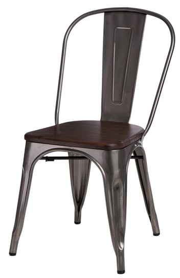 Krzesło D2 DESIGN Paris Wood, ciemnoszare, 42x44x84 cm D2.DESIGN