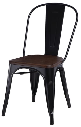 Krzesło D2 DESIGN Paris Wood, czarno-brązowe, 42x44x84 cm D2.DESIGN