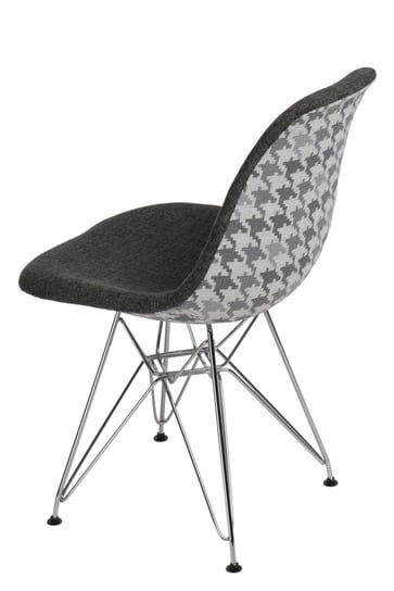 Krzesło D2 DESIGN Pattern, szaro-czarne, 80x45x39 cm D2.DESIGN
