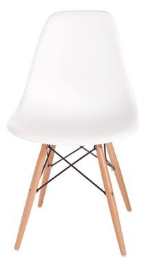 Krzesło D2 DESIGN PC016W PP, białe, 46x40x81 cm D2.DESIGN