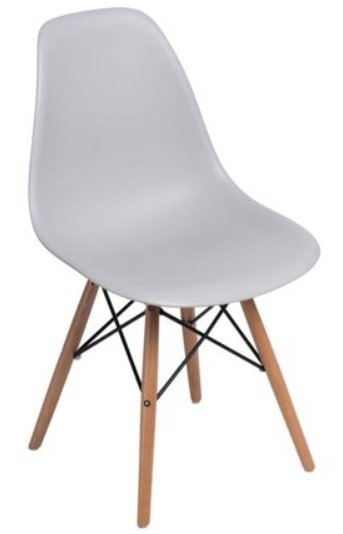 Krzesło D2 DESIGN PC016W PP, jasnoszare, 46x40x81 cm D2.DESIGN