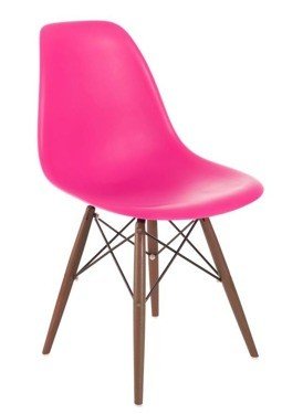 Krzesło D2 DESIGN PO16W PP DARK, różowe, 80x45x54 cm D2.DESIGN