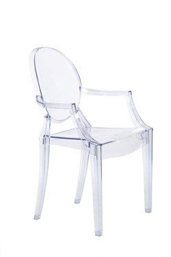Krzesło D2 DESIGN Royal Ghost, transparentne, 93x54x57 cm D2.DESIGN