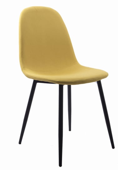 Krzesło DART - żółte / nogi czarne x 2 Oskar